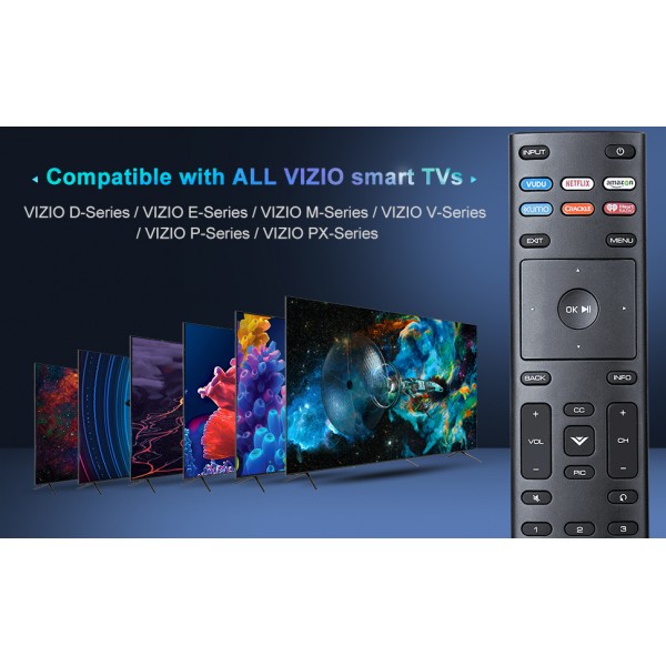 Angrox Universal Remote Control XRT136 for VizioSmartTVRemote All