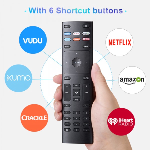 Angrox Universal Remote Control XRT136 for VizioSmartTVRemote All