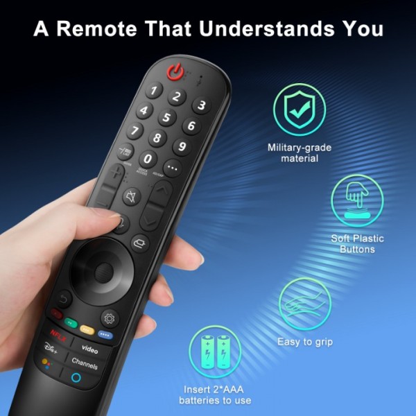 Angrox Magic Remote for LG-Smart-TV-Remote-Control-Replacement with Pointer and Voice Function,Compatible with LG 2021/2022/2023/2024 UHD OLED QNED NanoCell 4K 8K Smart TV