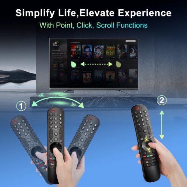 Angrox Magic Remote for LG-Smart-TV-Remote-Control-Replacement with Pointer and Voice Function,Compatible with LG 2021/2022/2023/2024 UHD OLED QNED NanoCell 4K 8K Smart TV