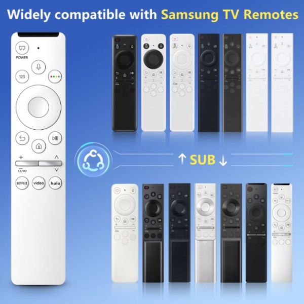 Angrox Voice Remote for Samsung-Smart-TV-Remote-Control-Replacement, Universal for Samsung Frame Crystal QLED OLED UHD 4K 8K Voice Smart TV
