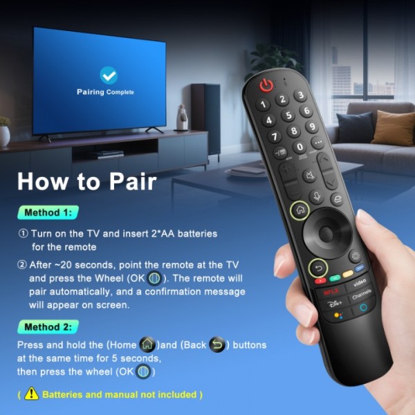 Angrox Magic Remote for LG-Smart-TV-Remote-Control-Replacement with Pointer and Voice Function,Compatible with LG 2021/2022/2023/2024 UHD OLED QNED NanoCell 4K 8K Smart TV